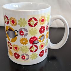 Barrys Tea Floral Ceramic Mug Irish Retro Advertising Collectible
