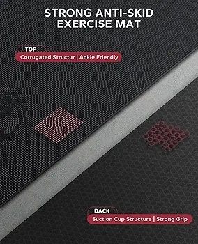 Non-Slip, Ultra Durable, Large Yoga Mat for Home Gym, Fitness, Yoga, Pilates, Stretching, Push ups, Gymnastics