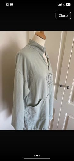 Sage cotton top size 18 - made in Italy