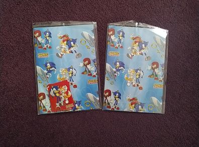 Sonic and Knuckles Wrapping Paper x 4