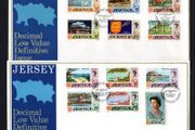 1970 Jersey Pair of Low Value (1/2p to 9p) Definitive Issue First Day Cover (FDC)