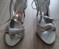 Silver stilettos