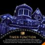 720 LED 9m/29ft Cluster Christmas Tree Lights for Indoor & Outdoor Blue & Cool White Decorations Fairy Lights with Timer for Xmas Garden & Party | Mains Powered Green Cable Image 2