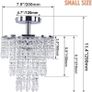Modern Crystal Chandelier Ceiling Light Fitting Hallway Lights Ceiling Light 3 Tiers Crystal Raindrop Chandelier for Bedroom Living Room Dining Room (Chrome Image 3