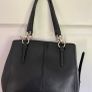 Coach black leather handbag Image 5