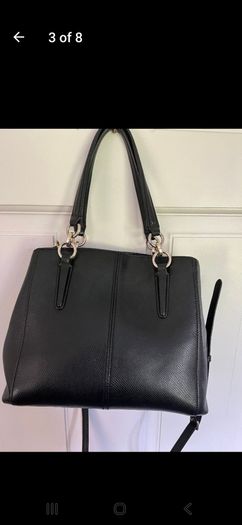 Coach black leather handbag