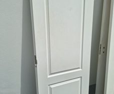white solid wood doors
