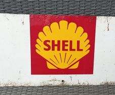 Vintage Shell metal sign