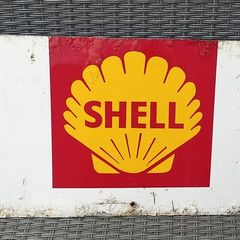 Vintage Shell metal sign