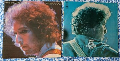 Bob Dylan Two Double Albums on Vinyl.