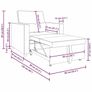 Single Sofa Bed Reclining Jeans blue 90 x 165 x 87 cm Fabric Image 4