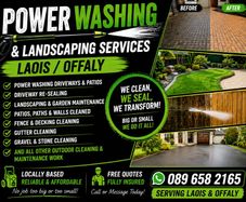 Power Washing & Landscaping Services | Laois & Offaly | Fully Insured | Free Quotes