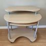 Compact Mobile Computer Desk with Keyboard Tray & Monitor Shelf Image 2