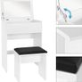 Dressing Table with Stool and storage Mirror  Pop up storage compartment Image 3