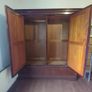 Edwardian Inlaid Mahogany Double Wardrobe - Mirrored Doors, Satinwood Inlay, Drawers - Circa 1900 Image 2