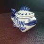 Gzhel Handmade Fish Candy Dish or Trinket Box Image 2