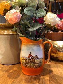 Vintage Ditmar Urbach Czech Hunt Scene 6" Master Pitcher Jug 1930s