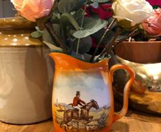 Vintage Ditmar Urbach Czech Hunt Scene 6" Master Pitcher Jug 1930s