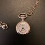 Silver pendant watch with c32cm silver chain Image 2