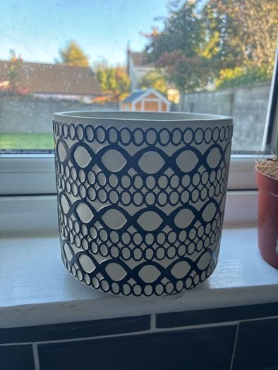Black & White Decorative Ceramic Plant Pot