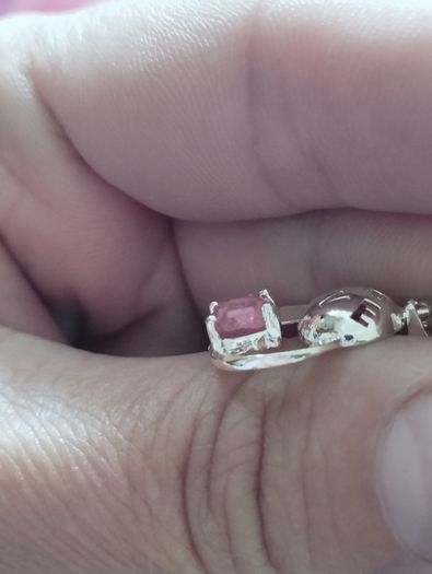 Silver 925 Pendant with Pink Tourmaline.