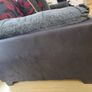 Two-seater sofa with patterned and plain back cushions Image 2