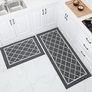 Kitchen-Rugs-Non-Slip-Kitchen-Mats-for-Floor Machine Washable Kitchen Mats 2 Pieces Grey Kitchen Runner Carpet with TPR Backing, Rolled Packaging, 60X89cm+60X152cm Image 4