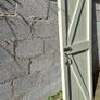 Solid Wooden Garden Shed Door Sage Green Image 6