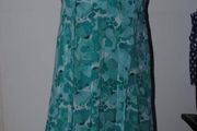 S.Oliver floral white green midi dress size UK12 EU40 Perfect condition Postage included