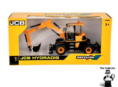 BRITAINS JCB Hydradig 1:32 Brand New Sealed Authentic 1:32 scale model replica.Constructed from die cast metal and plastic.Compatible with most 1:32 scale Britains models.Suitable for indoor and outdoor play.