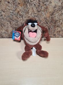 Vintage Looney Tunes Taz Tasmanian Devil Teddy Soft Toy Plushie Tagged Play By Play 1998
