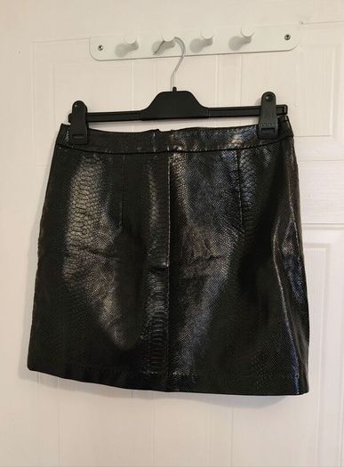 Croc Effect Faux Leather Mini Skirt  New Look  UK 12