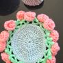 Handmade Crochet Teddy Tea Coaster / Trinket Holder Image 3