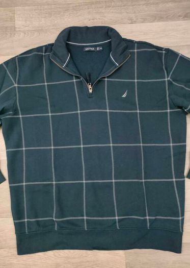 Nautica Half Zip Check Jumper Mens XXL