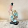 Hand-Carved Rose Quartz Parrot on Raw Amazonite & Crystal Matrix Base Image 10
