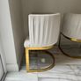 Cream and gold armchairs Image 6