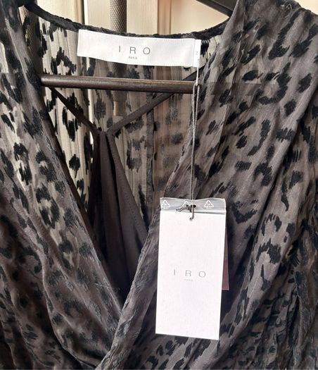 IRO Layana Wrap-Effect Silk-Chiffon Mini Dress. Brand new with tags. RRP 595.