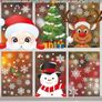 385 Pcs Christmas Window Stickers 10 Sheets Double Sides Xmas Window Decorations Santa Clings (FREE POSTAGE Image 6