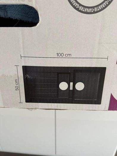 Kitchen Sink 1 and a half bowl Composite Quartz Grey
