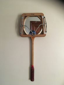 Upcycled Vintage Squash Racket into Mirror, Badminton, Tennis