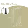 Metal Table Legs Rectangle Loft Style 50/100 cm Set of 2 Image 3
