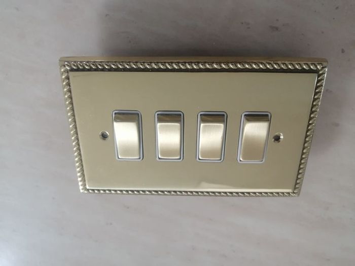 Georgian Brass Light Switch
