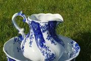 Vintage Delft Pitcher and Bowl Set