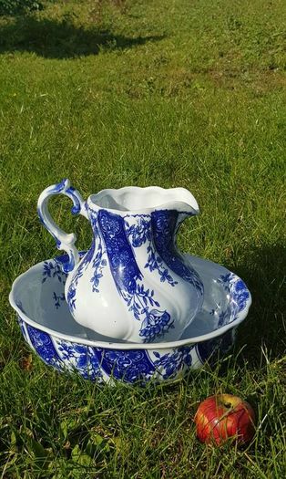Vintage Delft Pitcher and Bowl Set