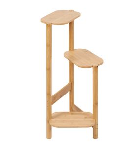 3-Tier Bamboo Plant Stands Indoor, Plant Stand Holder, Corner Plant Shelf, Plant Display Rack for Corner Balcony and Bedroom