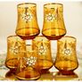 Vintage Venetian Murano Amber Glass Decanter Set Image 9