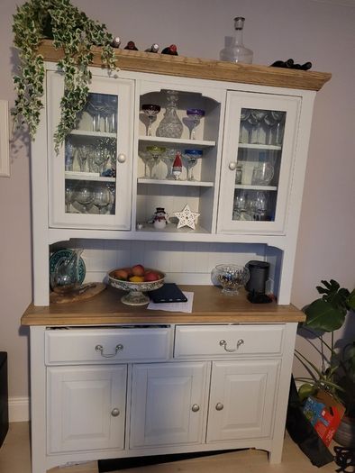 Grey and oak Dresser