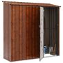 Garden Sheds Brown 203 x 85.5 x 200 cm Metal Image 2