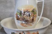 Vintage Ceramic Wash Basin and Jug Set