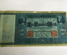 Old 1910 German Banknote 100 Mark